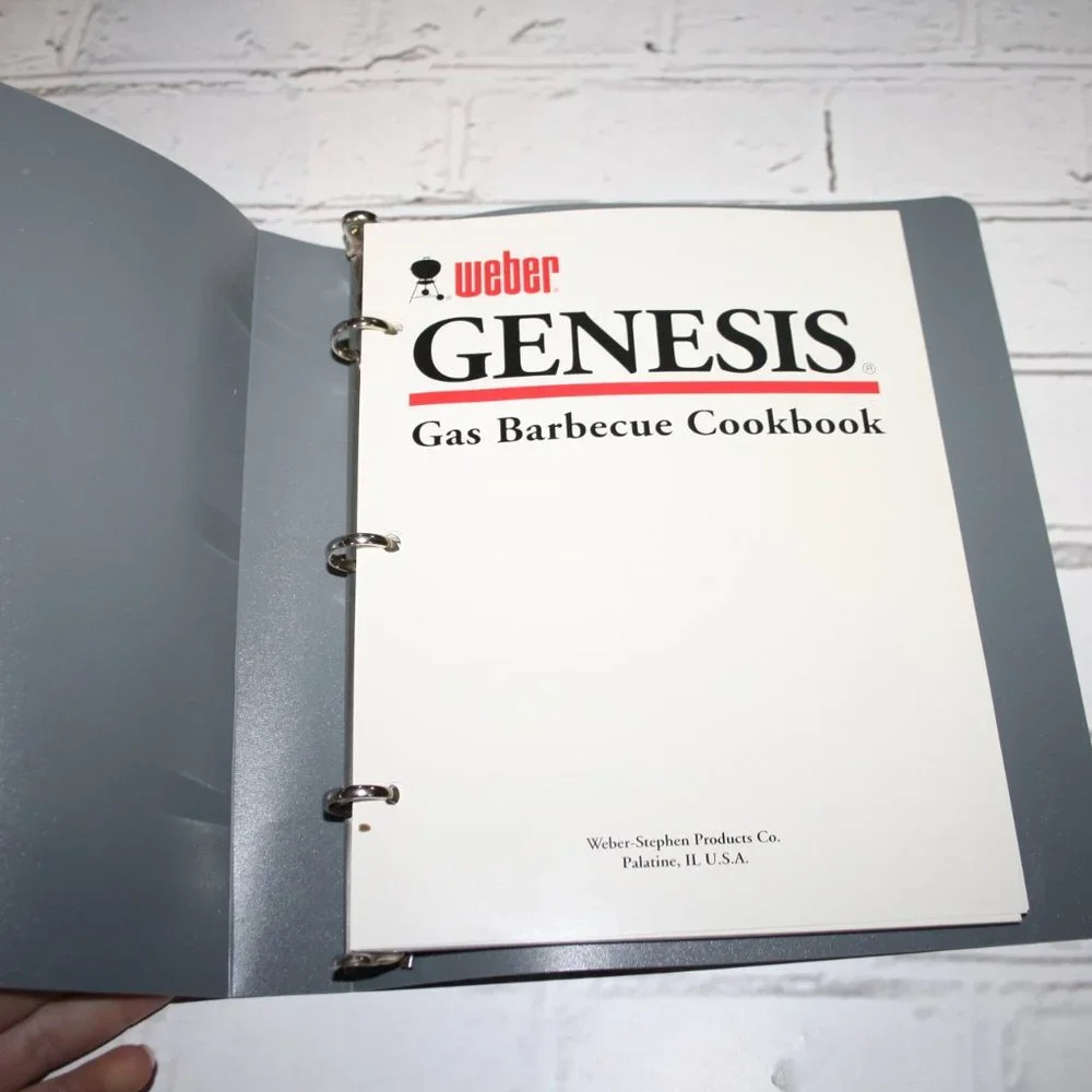 Vintage 1991 Weber Genesis Gas BBQ Cookbook binder  (b.i.)